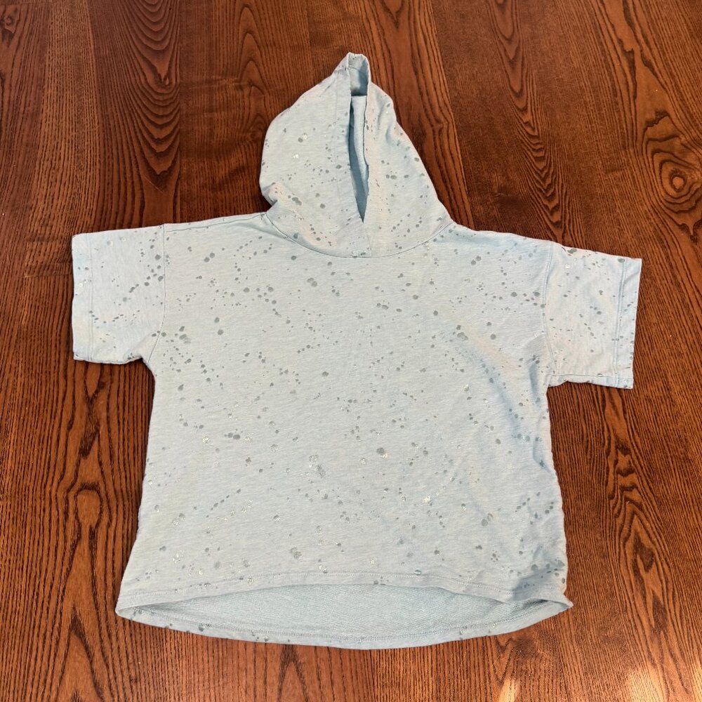 Girls Metallic Paint Splashed Hoodie